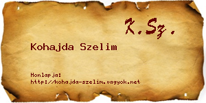 Kohajda Szelim névjegykártya